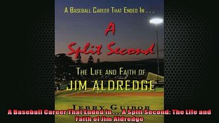 A Baseball Career That Ended in    A Split Second The Life and Faith of Jim Aldredge