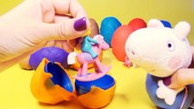 25 Play Doh Eggs Peppa Pig and George Surprise Eggs Easter Eggs Toys Playdough Part 3
