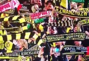 Les fabuleux supporters de Dortmund et de Liverpool s'affrontent sur le célèbre 