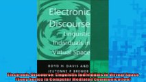 EBOOK ONLINE  Electronic Discourse Linguistic Individuals in Virtual Space Suny Series in Computer READ ONLINE