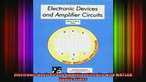 READ book  Electronic Devices and Amplifier Circuits with MATLAB Applications  FREE BOOOK ONLINE