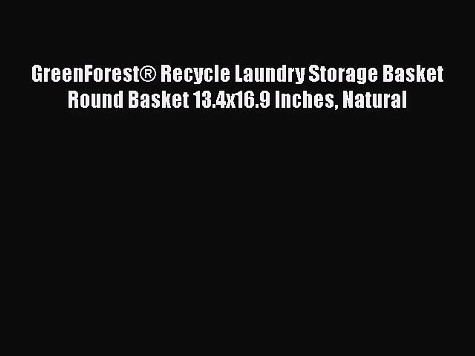 NEUES PRODUKT Zum Kaufen GreenForest? Recycle Laundry Storage Basket Round Basket 13.4x16.9