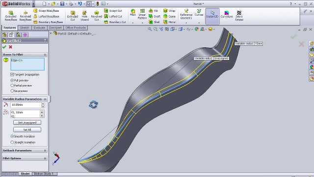 Best OF SolidWorks- Variable Fillet