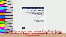 PDF  G A S B Government Accounting Standards Board Introduction to Governmental and Read Online