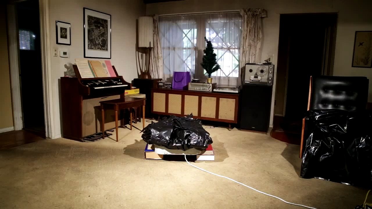 homemade garbage bag inflatable creature halloween 2015
