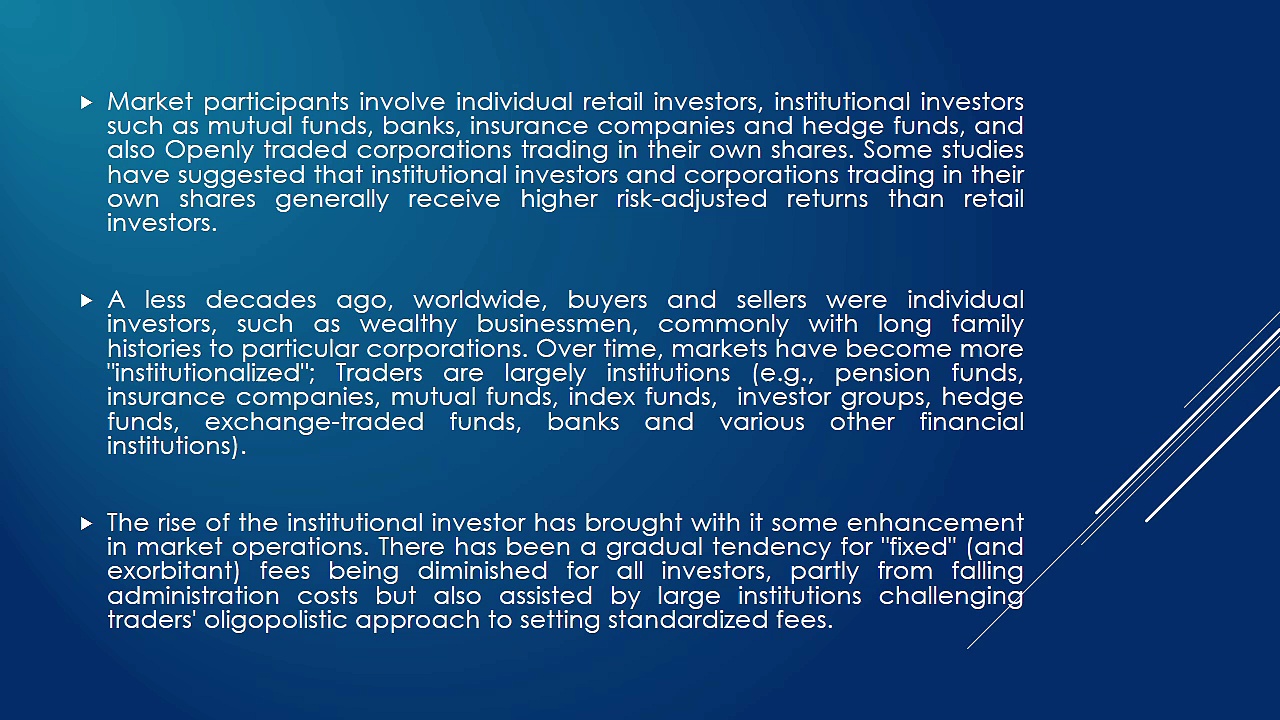 Stock Market Participantes