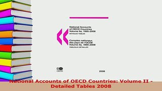PDF  National Accounts of OECD Countries Volume II  Detailed Tables 2008 Read Online
