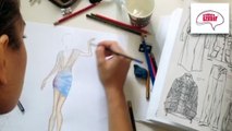 Moda Tasarım Stilistlik Elbise Çizim- Renklendirme