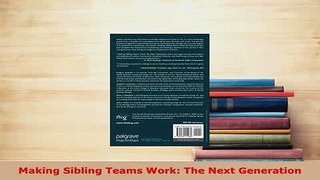 Download  Making Sibling Teams Work The Next Generation PDF Online