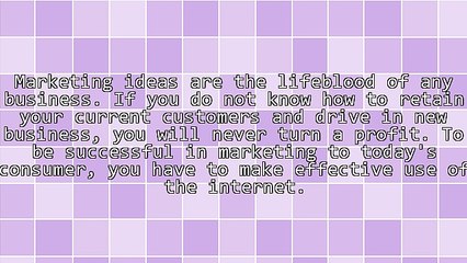 Successful Marketing Ideas For The Internet
