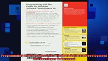 Free PDF Downlaod  Programming with the Kinect for Windows Software Development Kit Developer Reference READ ONLINE