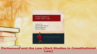 Read  Parliament and the Law Hart Studies in Constitutional Law PDF Free