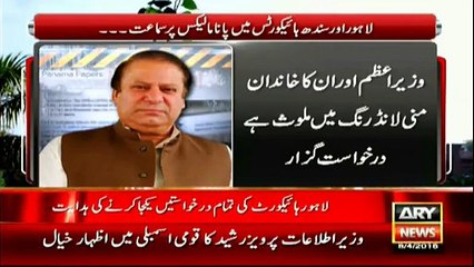 Panama leaks- SHC CJ dissatisfied over plea against Sharif family