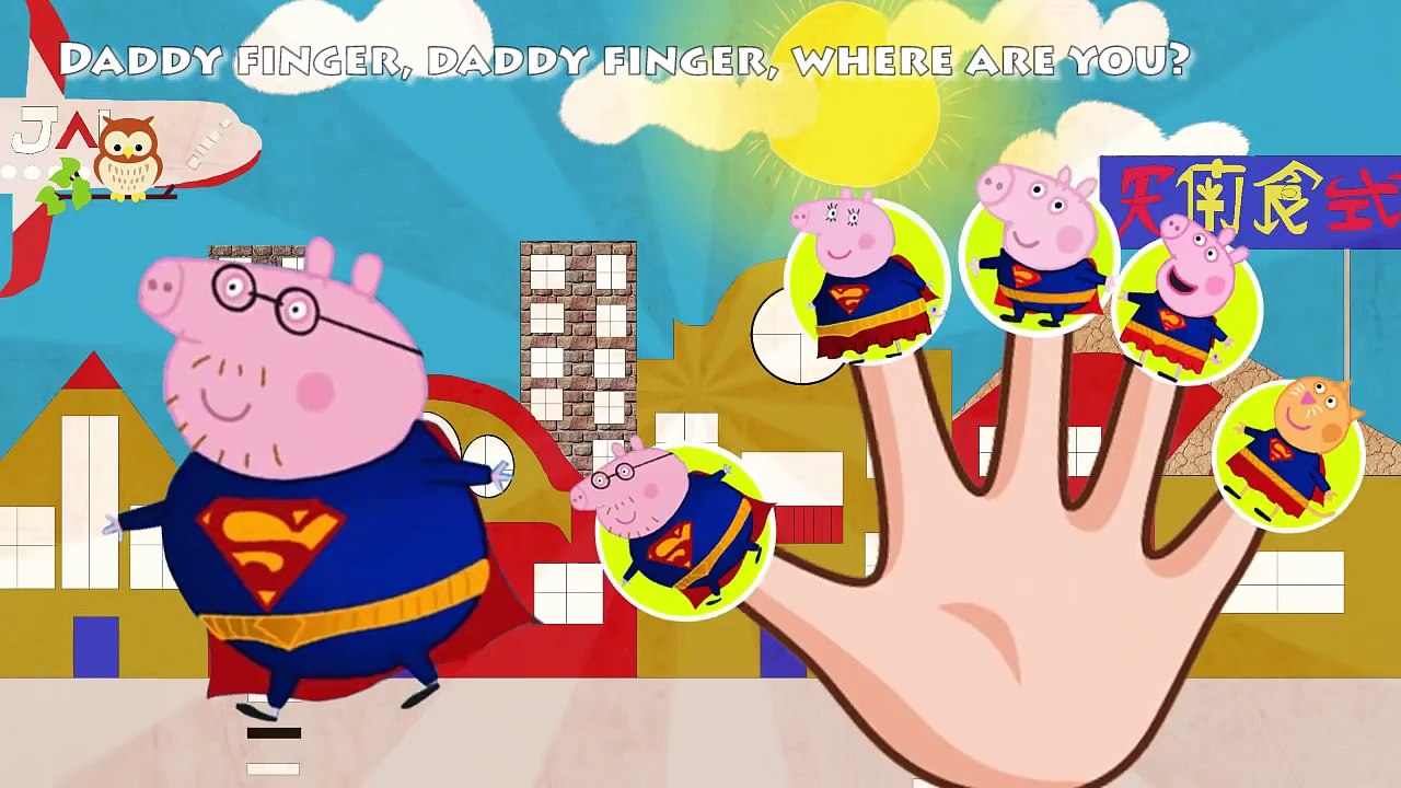 PEPPA PIG SUPPER MAN Family Finger Song Nursery...