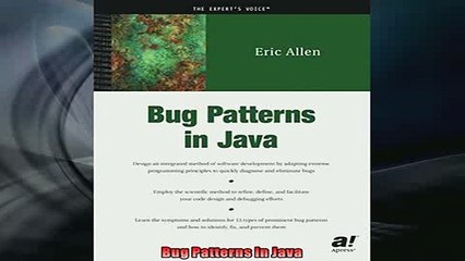 FREE PDF  Bug Patterns In Java  FREE BOOOK ONLINE