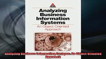 READ book  Analyzing Business Information Systems An ObjectOriented Approach  FREE BOOOK ONLINE
