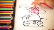 Pintar y colorear un dibujo de Peppa Pig con colores especiales