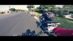 Motorcycle crashes while drifting Kawasaki ZX10 across 4 lanes of traffic
