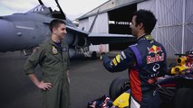 F1 Car vs F-A-18 Hornet (Red Bull's Daniel Ricciardo Feels The Force)