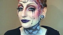 Broken heart dramatic gothic Valentines day creative makeup tutorial
