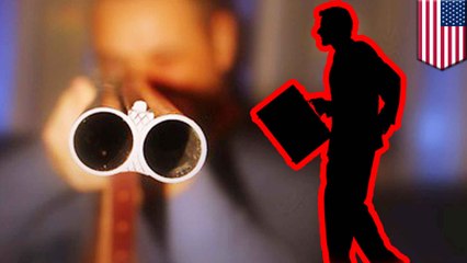 Boss survives disgruntled ex-employee's shotgun attack using briefcase