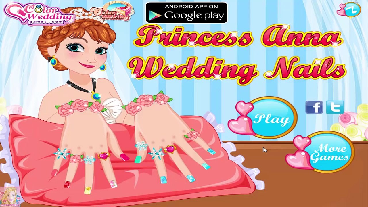 Princess Anna Wedding Nails - Frozen Anna Games for Kids
