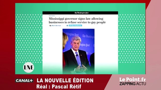 Au Mississippi, la discrimination envers les homosexuels autorisée - Zapping du 8 avril