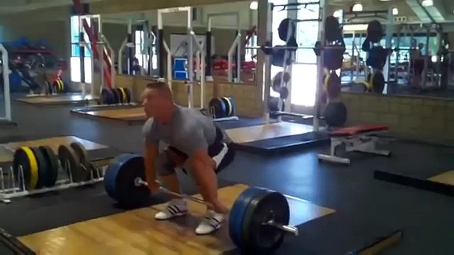 John Cena Training Incredible strength with Cleans and front squats