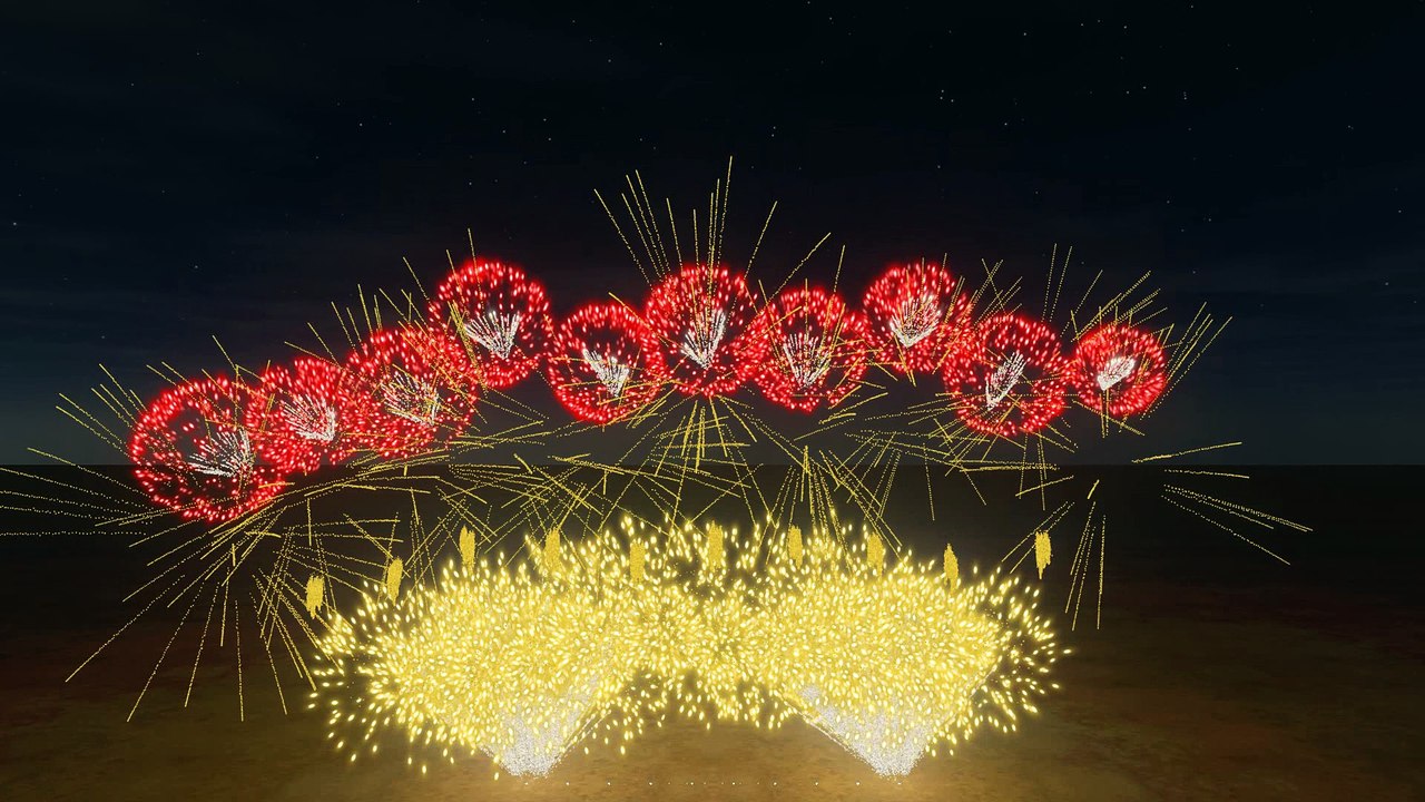 Fireworks Simulation - Valses de Vienne (F.Feldman)