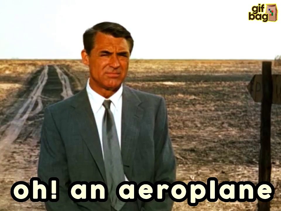 Cary Grant's chase in the fields (North by Northwest, 1959)