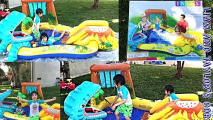 INTEX Dinosaur Play Center | Summer Fun | Play Time | Liam and Taylor's Corner