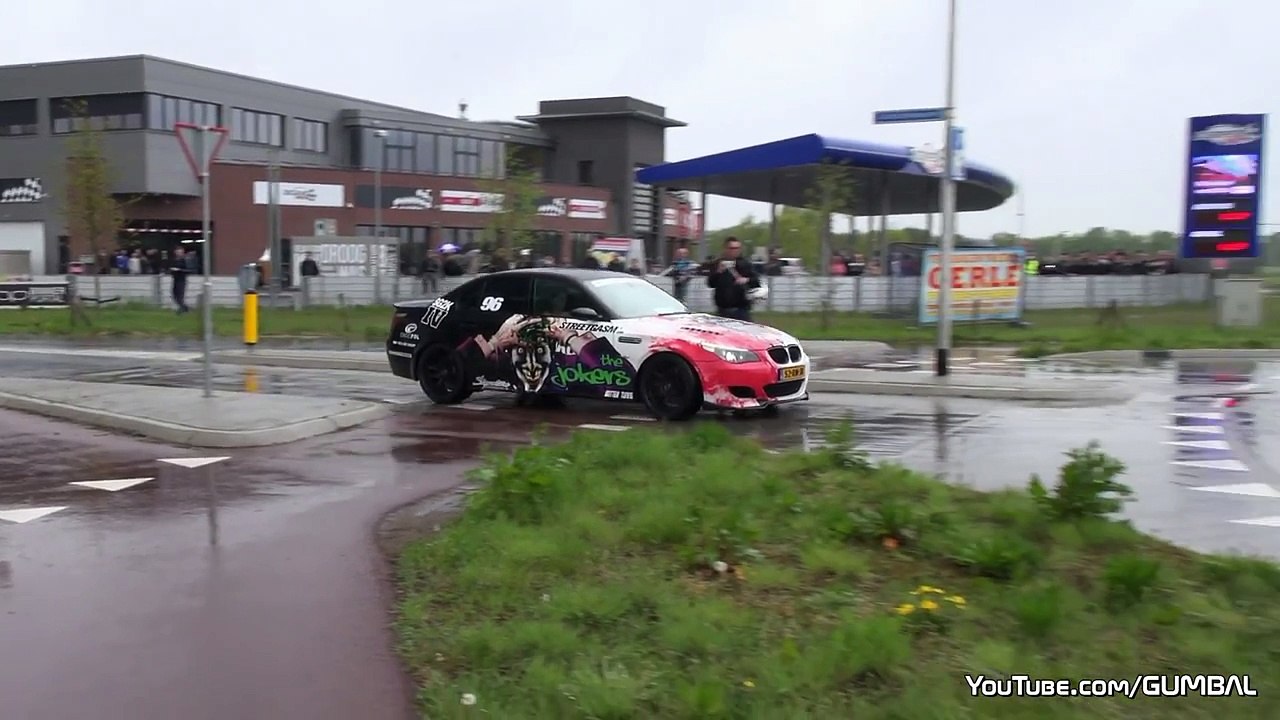 Roundabout Drifting with a BMW M5 V10 Botter Exhaust!