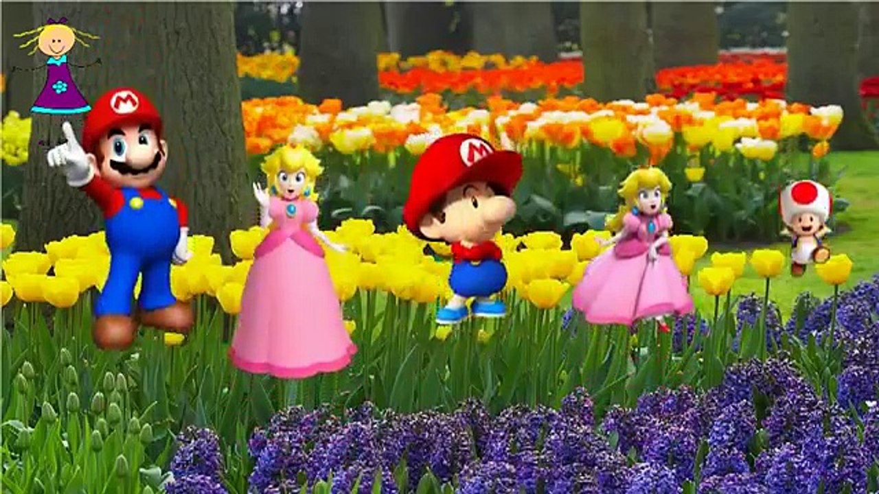Finger Family MARIO Rhymes for Children | 2D Finger Family for Children Cartoon Rhymes
