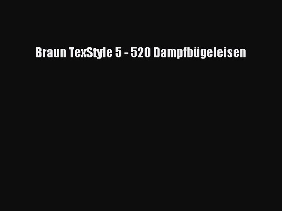 NEUES PRODUKT Zum Kaufen Braun TexStyle 5 - 520 Dampfb?geleisen