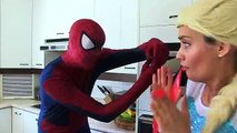 NEW Spiderman, Frozen Elsa vs Maleficent! Endless Gummy Tongues! Superhero Fun in Real Life )