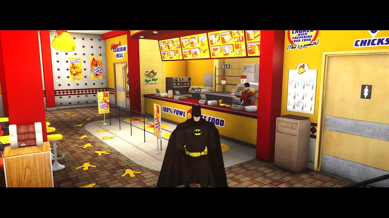 Batman Batcar and Zombie Lightning McQueen CARS Race Track HD 1080p (Custom Disney Pixar Cars)