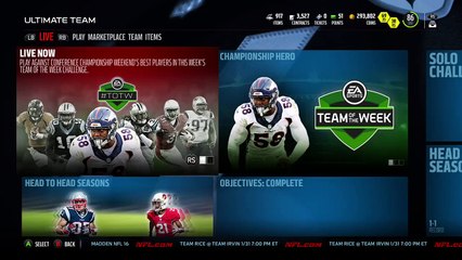 Crazy team of the year pull!!! (Madden NFL 16)