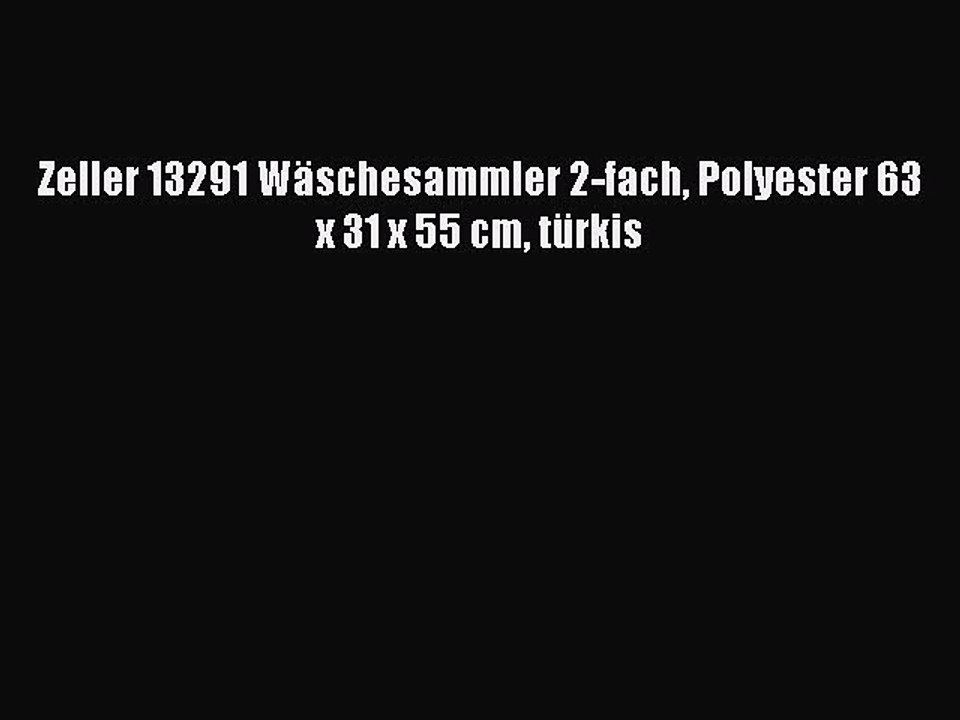 NEUES PRODUKT Zum Kaufen Zeller 13291 W?schesammler 2-fach Polyester 63 x 31 x 55 cm t?rkis