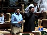 Sindh Assembly MQM protests over water issue in Hyderabad -08 April 2016
