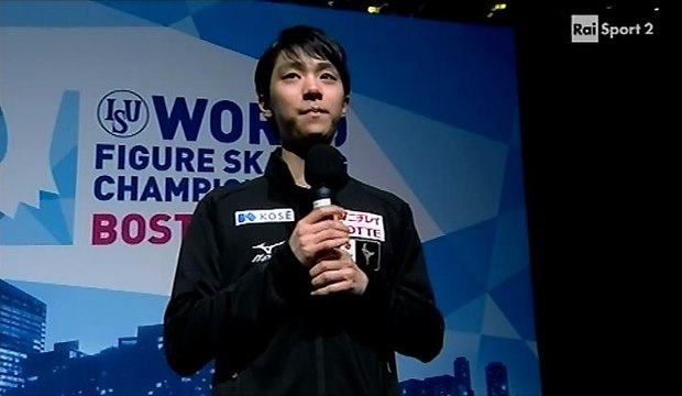 YH - WC16 - EX Yuzuru Hanyu presenta Mao Asada (ITA)