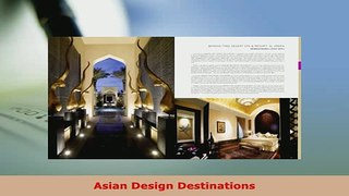 PDF  Asian Design Destinations Free Books