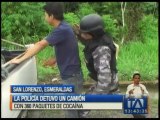 Policías detienen camión que transportaba cocaína en Esmeraldas
