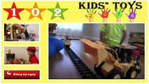 [Kids' Toys 102] Chơi trò chơi tàu lửa, xe xúc, Xe tải, Xe cẩu - Tập 3 - Trò chơi trẻ em