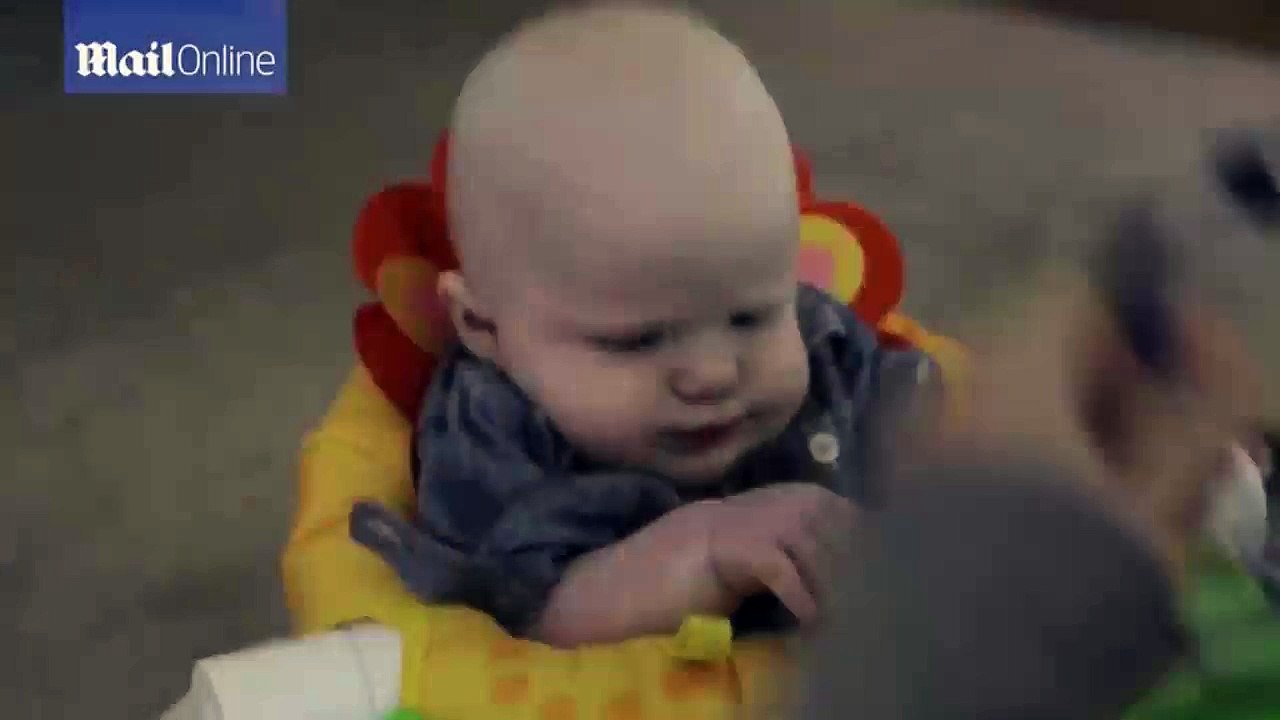 Baby smiles in delight at seeing his mother for the first time in his life after receiving glasses