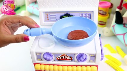 Pig George da Familia Peppa Pig Comendo Lanchinho de Massinha de Modelar Play-Doh ToyToysB