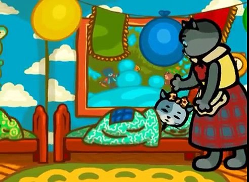 Мультик Три котенка: Мы на кроватках как на лошад�