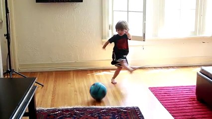 2 year old soccer player. Brighton Lee Sagal soccer practice.