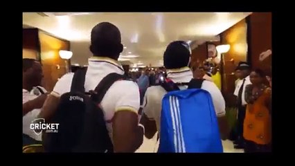 WestIndies Team dancing on Dj Bravo's song-Champion after win over Team India in T20 WorldCup 2016 -