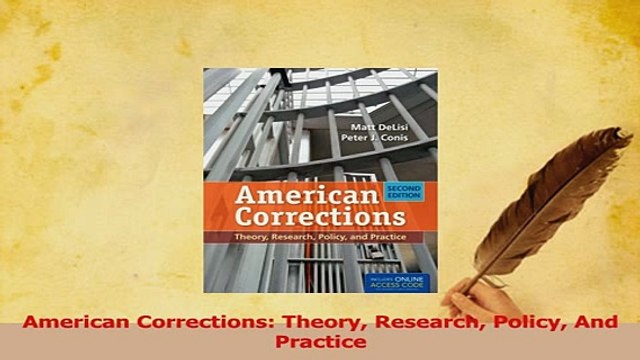 Download American Corrections Theory Research Policy And Practice Read Online