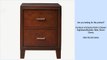 Furniture of America Parlin 2 Drawer Nightstand/Bedside Table, Brown Cherry